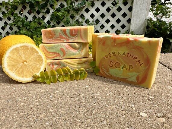 Zesty Citrus Bliss Cold Process Soap / 100% N...