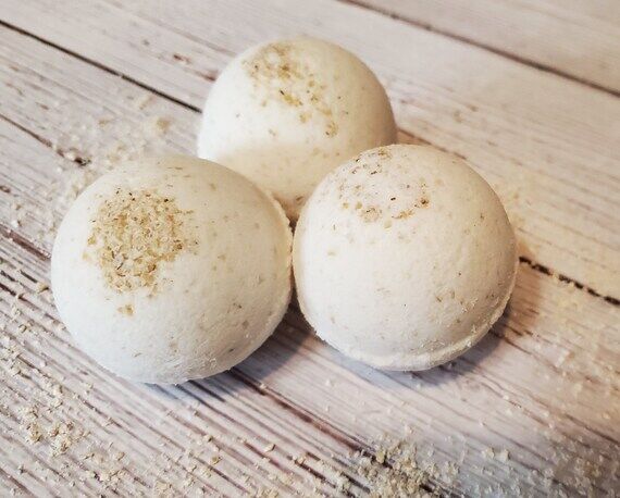 Almond and Honey, Colloidal Oats Bath Bomb, 3...