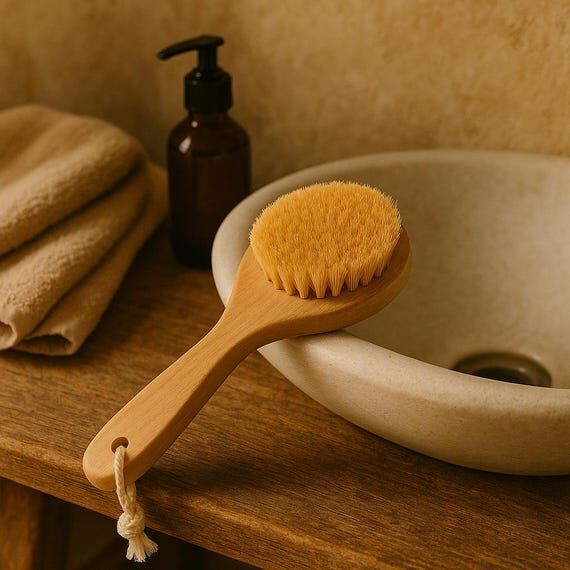 Vegan Sisal Bristle Body Brush: Short Handle ...