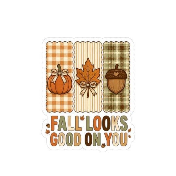 Fall Looks Good On You Sticker | Retro Fall P...
