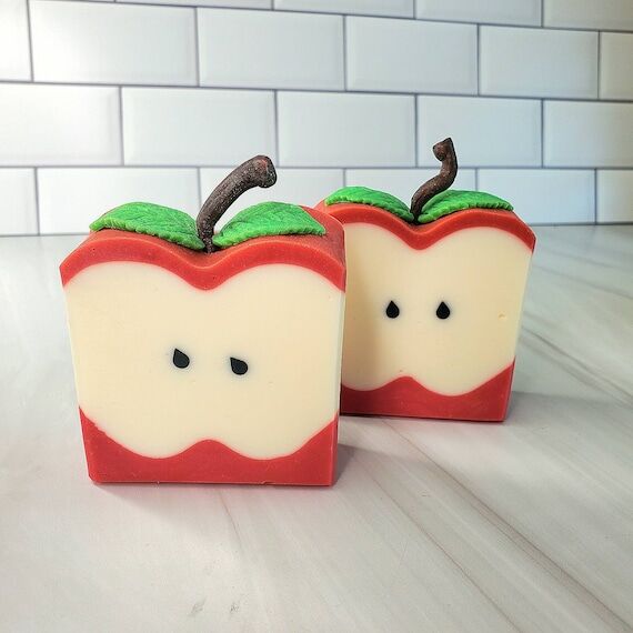 Red Apple Handmade Soap - Vegan Teacher Gift...