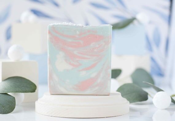 Pink Salt and Water Lily, Artisan Handcrafted...