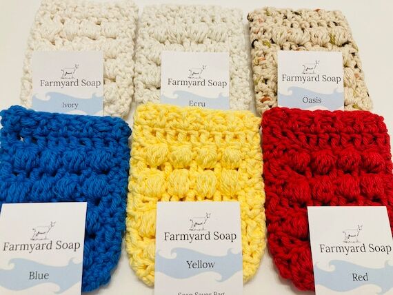 Hand Crocheted Cotton Soap Saver Bag: Eco-Fri...