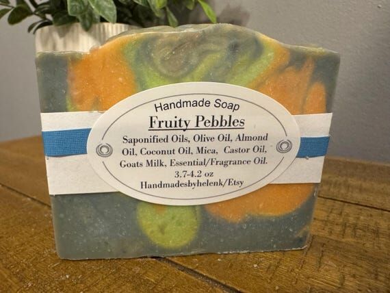 Fruity Pebbles Scented Handmade Soap, Goats M...
