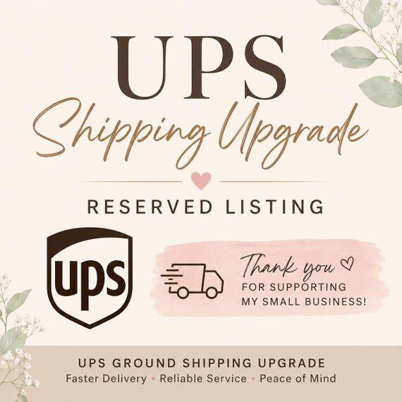 UPS Shipping Upgrade – Reserved Listing...