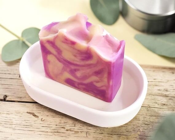Natural Soap Bar, Handmade Soap, Black Raspbe...