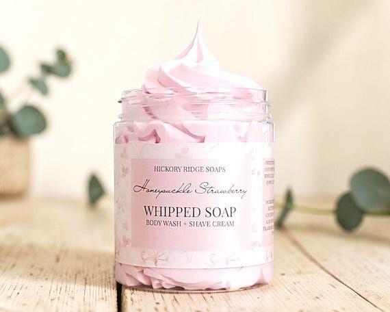 Honeysuckle Strawberry Whipped Soap | Creamy ...