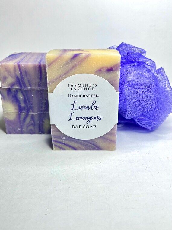 Handmade Lavender Lemongrass Soap Bar – Nat...