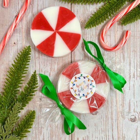 Candy Swirl Holiday Soap : Christmas Gift Soa...