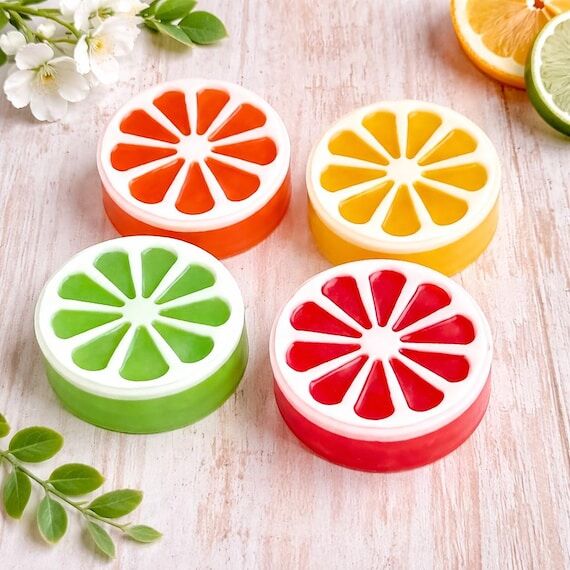 Handmade Citrus Slice Soap Bars, Fresh Fruit ...