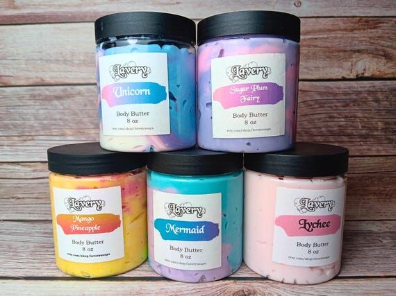 Handmade Whipped Shea Body Butter, Rose, Lave...