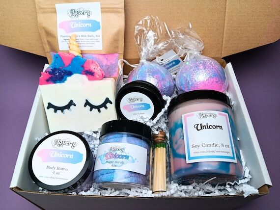 Unicorn, Candy-Scented Spa Bath Gift Set for ...