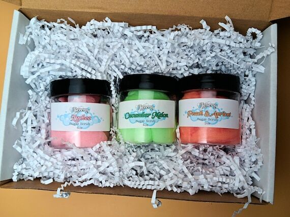 Handmade Sugar Scrub Gift Set - Fruit Collect...
