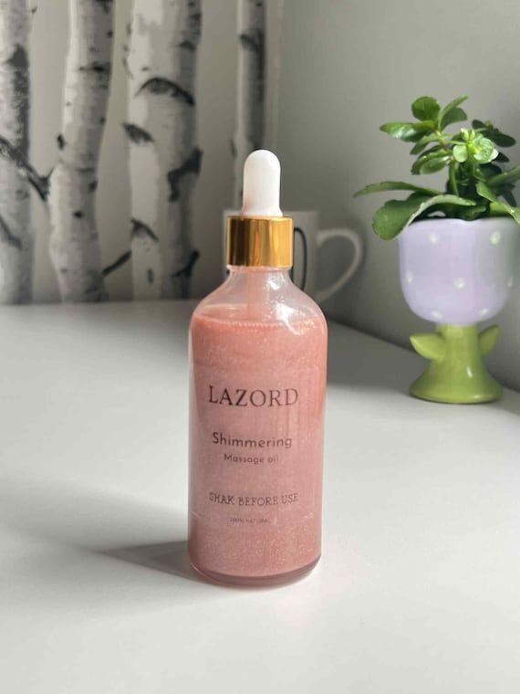 Shimmering Massage Oil – 3.4 oz | Lazord...