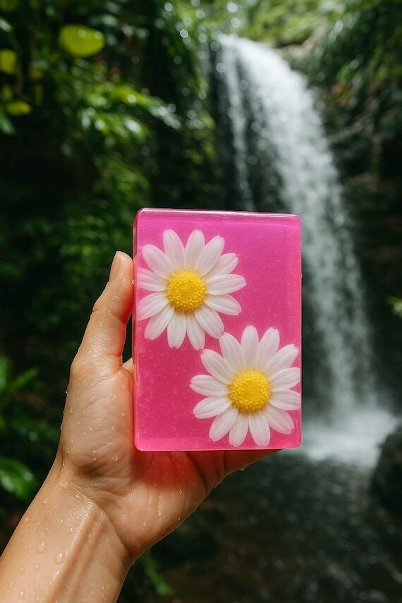 Handmade glycerin soap with rose scent and a ...