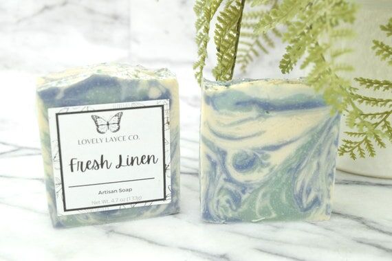 Fresh Linen Scented Soap: Handmade Vegan Arti...