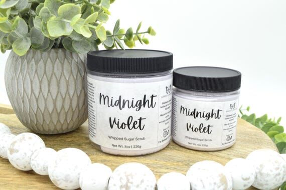 Floral Whipped Sugar Scrub: Midnight Violet S...