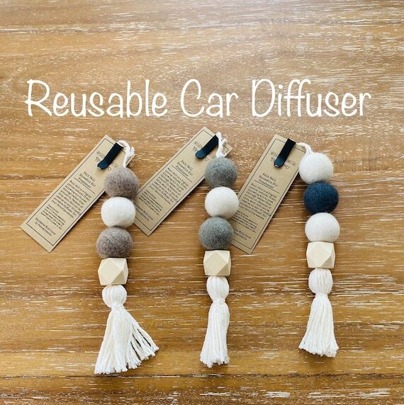 Reusable Car Diffuser Felt Ball, Eco-Friendly...