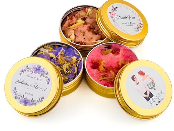 Custom Sugar Scrub Favors: Bridal Shower Spa ...
