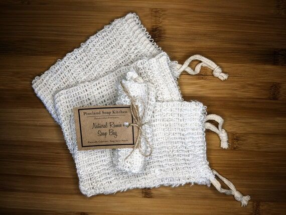 Natural Ramie Soap Bag: Exfoliating Soap Save...