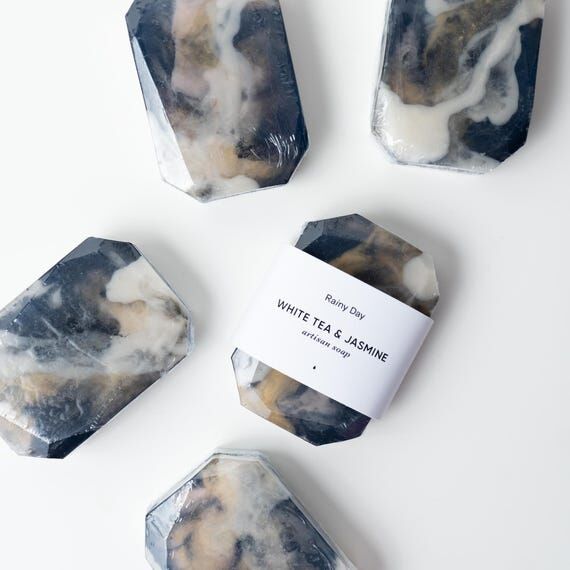 Handmade Gemstone Soap - White Tea & Jasmine...
