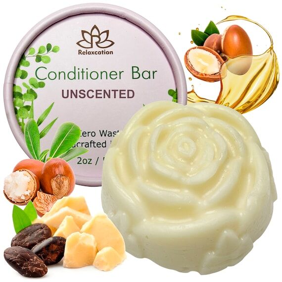 Unscented Solid Conditioner Bar | Plant-Based...