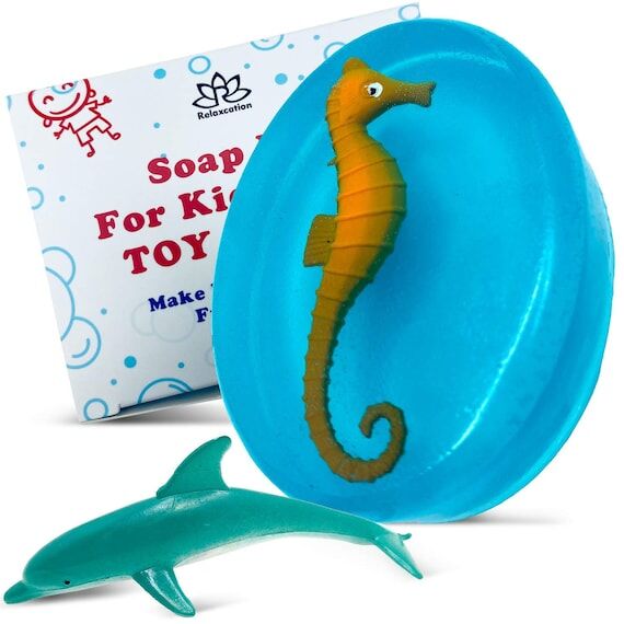 1 Soap Bar For Kids with Toy SEA ANIMALS Insi...