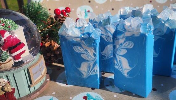 Frosted Snowflake Artisan Soap: Winter Scente...