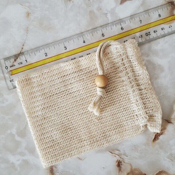 Natural Sisal Fiber Soap Bag, Exfoliates, So...