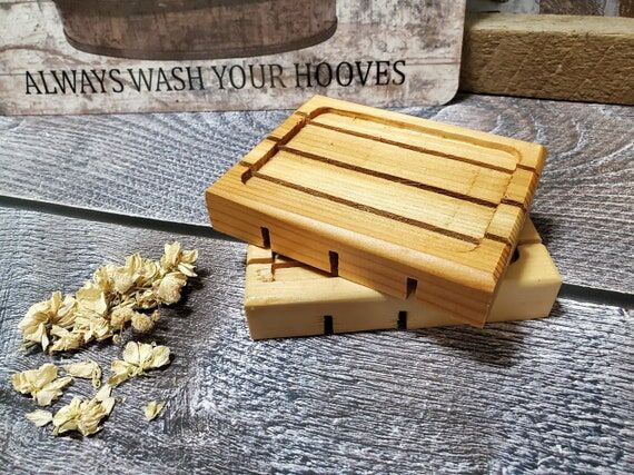 Cedar Soap Dish for Bar Soap, Cedar Soap Hold...