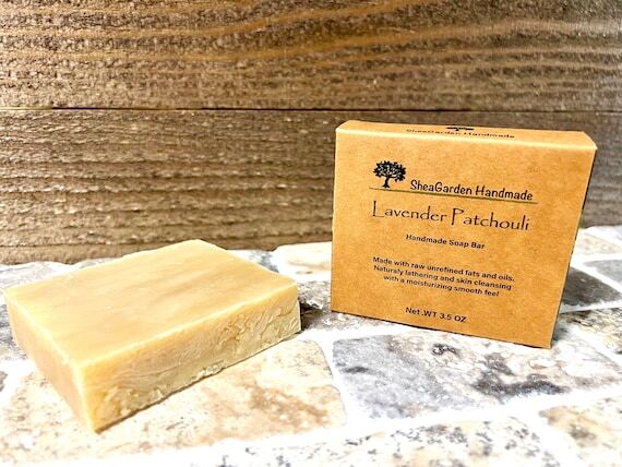 Lavender Patchouli Soap, Eco Friendly, Plasti...
