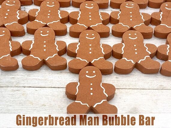 Christmas Gingerbread Man Bubble Bar, Bubble ...