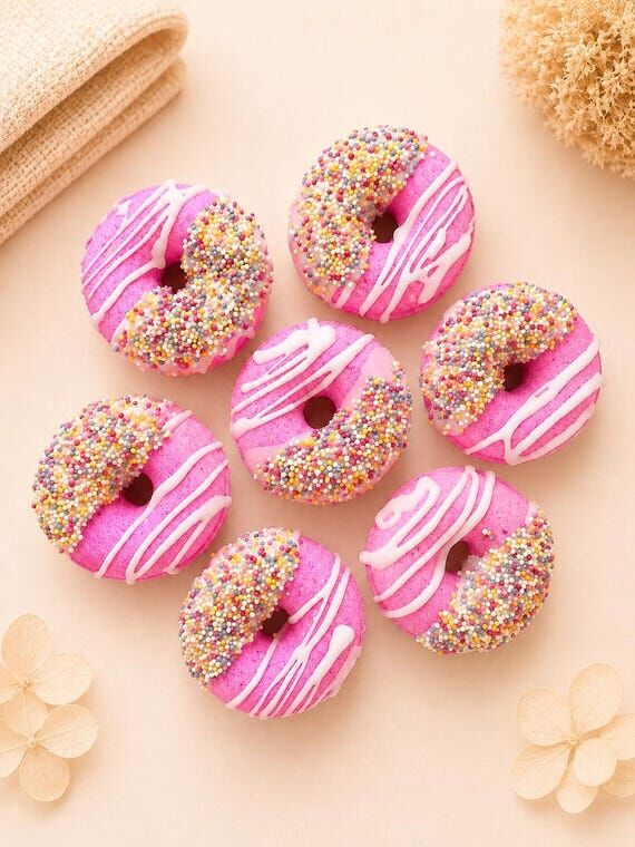 Pink Donut Bath Bomb Gift | Kids Birthday Gif...