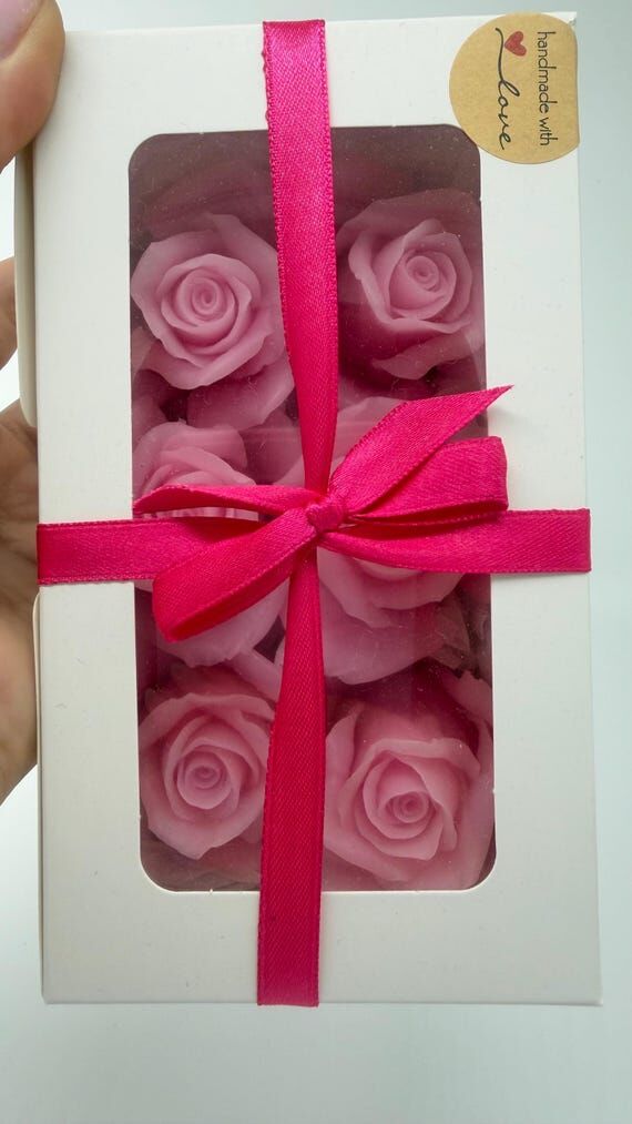 Handmade Soap Roses Gift Box - Floral Scented...