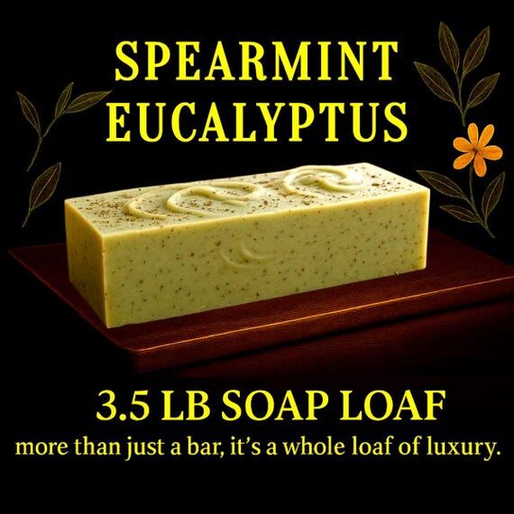 Spearmint Eucalyptus Soap Loaf: 3.5 LB Vegan ...