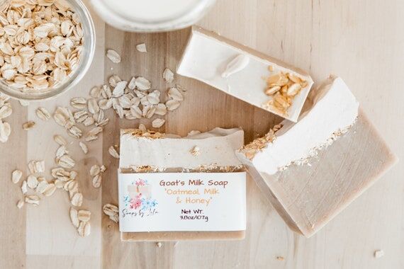 Handmade Oatmeal Milk & Honey Goat Milk Soap...