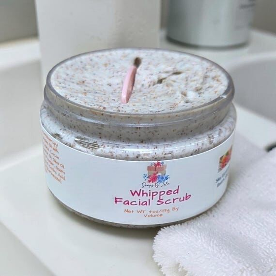 Whipped Facial Scrub, Pink Grapefruit, Oat & ...
