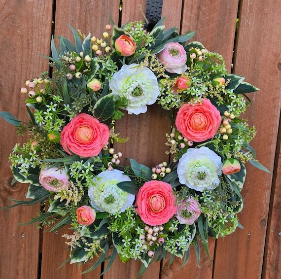 Floral Wreath for Front Door 20", Wreath...