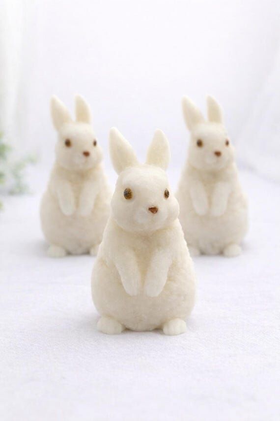 Set of 3 Goat Milk Bunny Soaps, Baby Shower P...