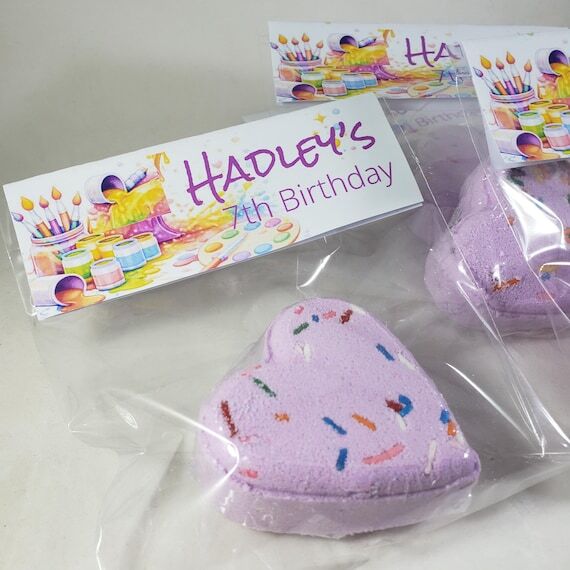 Kids Party Favors, Personalized Heart Bath Bo...