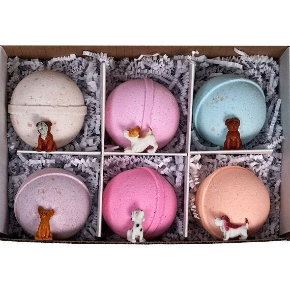 Kids Bath Bomb Gift Set: Puppy Toys Inside, N...