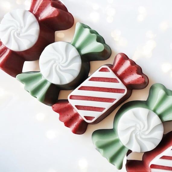 Christmas Candy Soap: Peppermint & Mistletoe ...