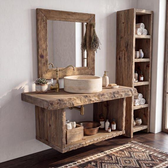 Handmade Rustic Recycled Floating Boat Solid ...