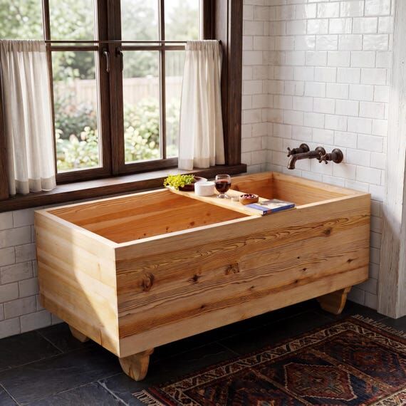 The Ofuro bathtub is handcrafted in the Japan...