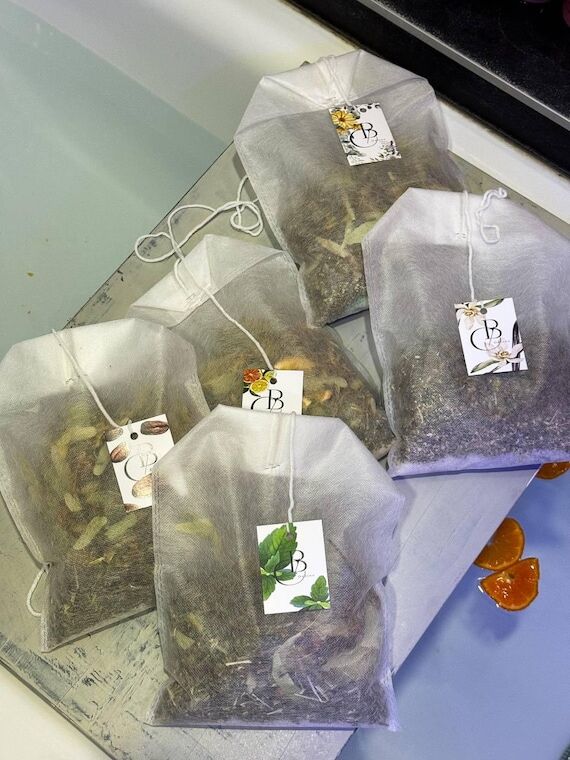 Herbal Bath Sachets Set of 5, Aromatherapy Sp...