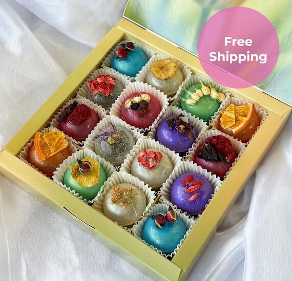 Floral Tea Bombs Set, Blooming Drink Experien...