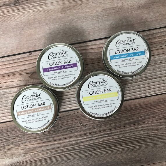 Handmade Shea Butter Lotion Bar 4-Pack: Natur...