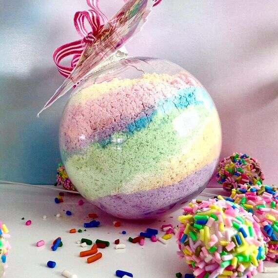 Bath Fizzy Rainbow Swirl Ornaments For kids....