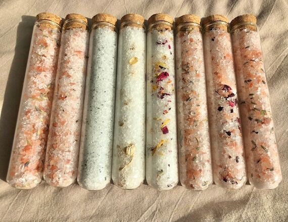 Organic Vegan Bath Salts Test Tubes: Custom L...
