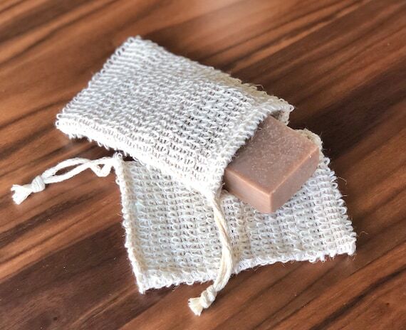 Sisal Soap Saver Pouch: Natural Exfoliating V...